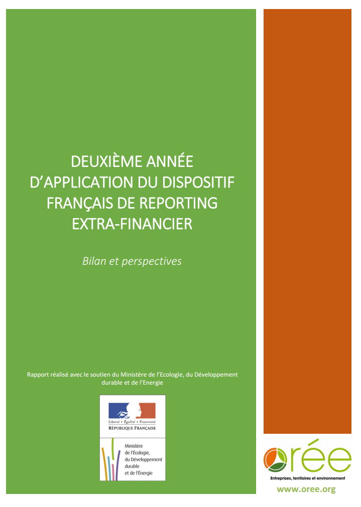 Couverture rapport Reporting extra financier 2e année