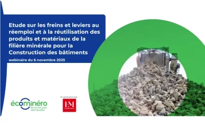 Ecominero – Étude sur les freins et leviers du réemploi dans la filière minérale