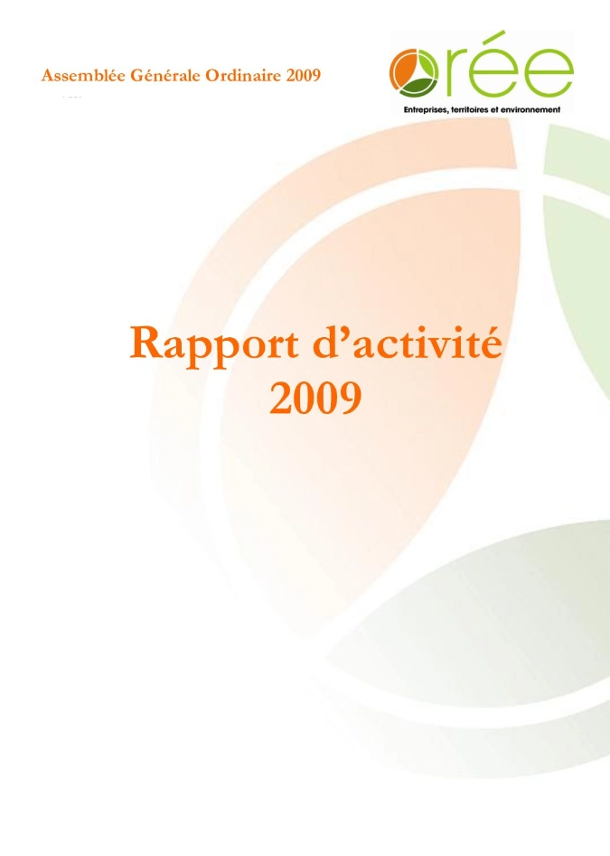 Rapport d'activité 2009