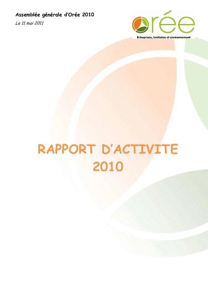Rapport d'activité 2010