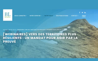 BL Evolution – Webinaires 2026 : Vers des territoires plus résilients