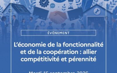 ORÉE – 15 septembre : intervention lors de l’évènement « L’économie de la fonctionnalité et de la coopération : allier compétitivité et pérennité » au Ministère de l’Économie et des Finances